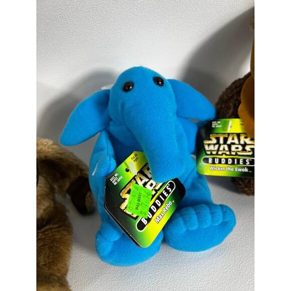 Vintage 1997 Star Wars Buddies Beanie Plush Lot of 7 Kenner Figures - R2-D2 - Picture 2 of 9